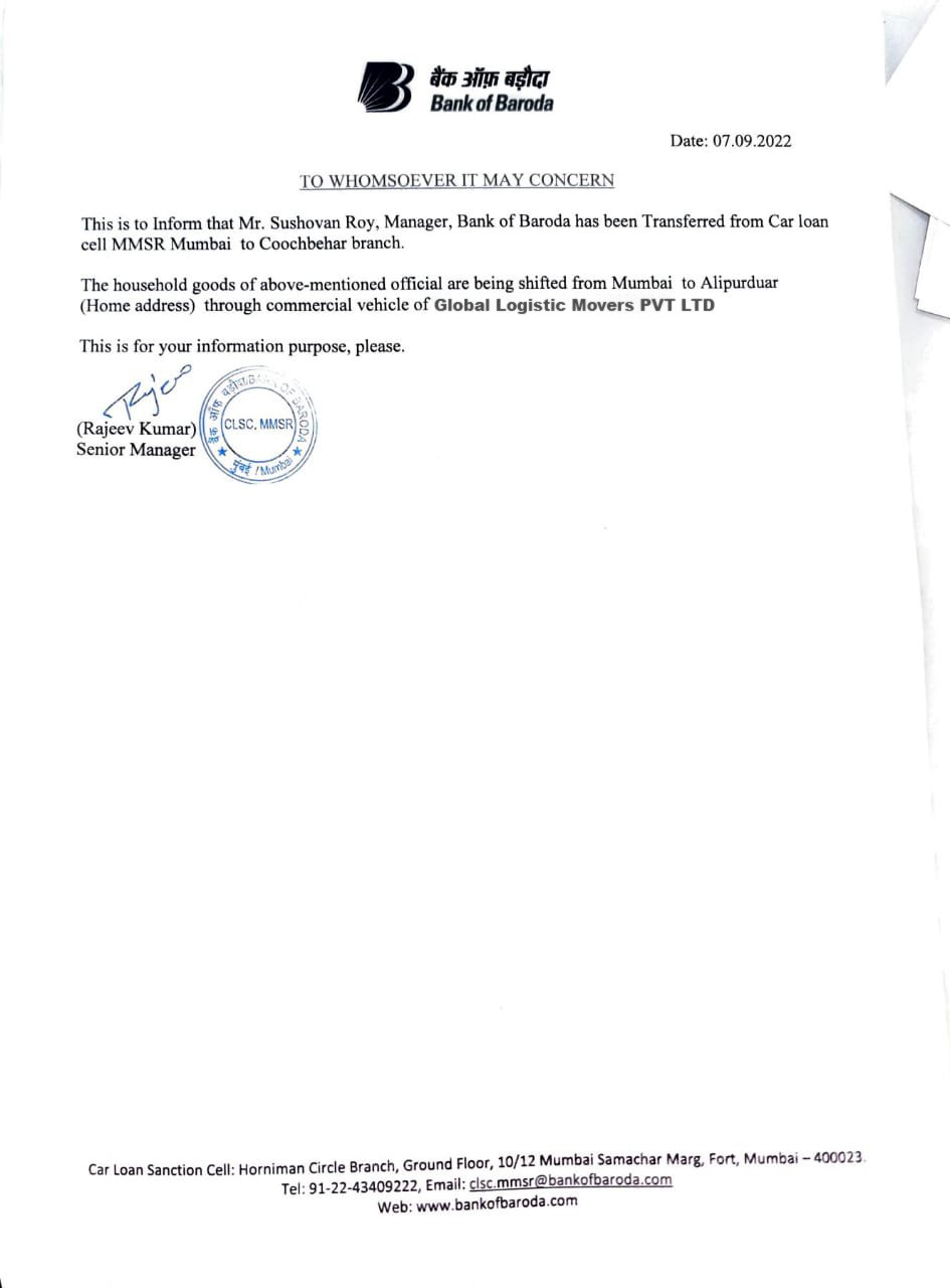 Global Logistic and movers acreditation