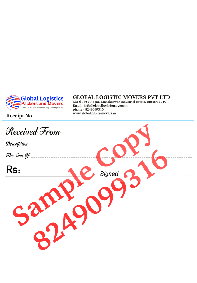 Bill For Claim Money Receipts